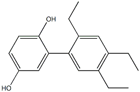 2-(2,4,5-Triethylphenyl)benzene-1,4-diol 结构式