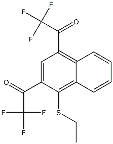 2,4-Bis(trifluoroacetyl)-1-ethylthionaphthalene 结构式