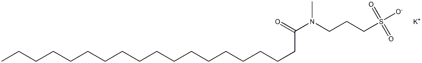 3-[N-(1-Oxononadecyl)-N-methylamino]-1-propanesulfonic acid potassium salt 结构式