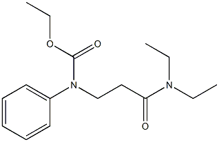 N-[2-(Diethylcarbamoyl)ethyl]carbanilic acid ethyl ester 结构式