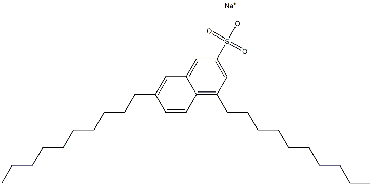 4,7-Didecyl-2-naphthalenesulfonic acid sodium salt 结构式