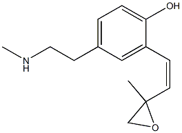 2-[(Z)-2-(2-Methyloxiran-2-yl)ethenyl]-4-[2-(methylamino)ethyl]phenol 结构式