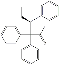 [S,(+)]-3,3,4-Triphenyl-2-hexanone 结构式