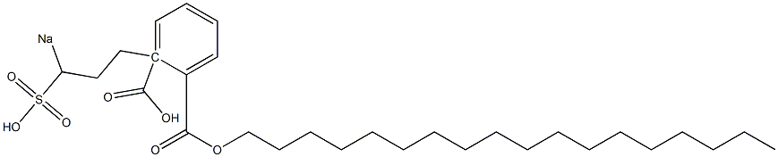 Phthalic acid 1-octadecyl 2-(3-sodiosulfopropyl) ester 结构式