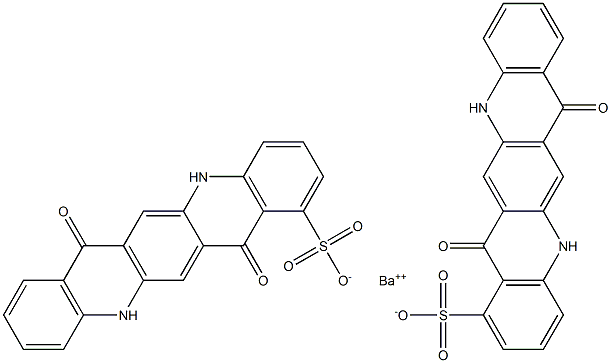 Bis[5,7,12,14-tetrahydro-7,14-dioxoquino[2,3-b]acridine-1-sulfonic acid]barium salt 结构式
