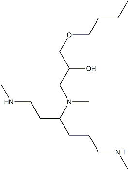 1-Butoxy-3-[N-methyl-N-[4-methylamino-1-(2-methylaminoethyl)butyl]amino]-2-propanol 结构式