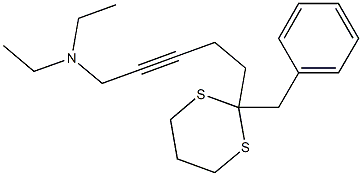 5-(2-Benzyl-1,3-dithian-2-yl)-N,N-diethyl-2-pentyn-1-amine 结构式