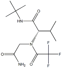 N-[(1S)-1-(tert-Butylcarbamoyl)isobutyl]-N-(trifluoroacetyl)glycinamide 结构式