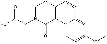 1,2,3,4-Tetrahydro-8-methoxy-1-oxobenz[h]isoquinoline-2-acetic acid 结构式