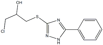 1-Chloro-3-[(5-phenyl-1H-1,2,4-triazol)-3-ylthio]-2-propanol 结构式