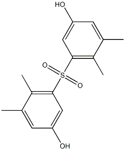 3,3'-Dihydroxy-5,5',6,6'-tetramethyl[sulfonylbisbenzene] 结构式