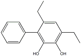 3-Phenyl-4,6-diethylbenzene-1,2-diol 结构式