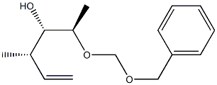 (2R,3S,4S)-2-(Benzyloxymethoxy)-4-methyl-5-hexen-3-ol 结构式