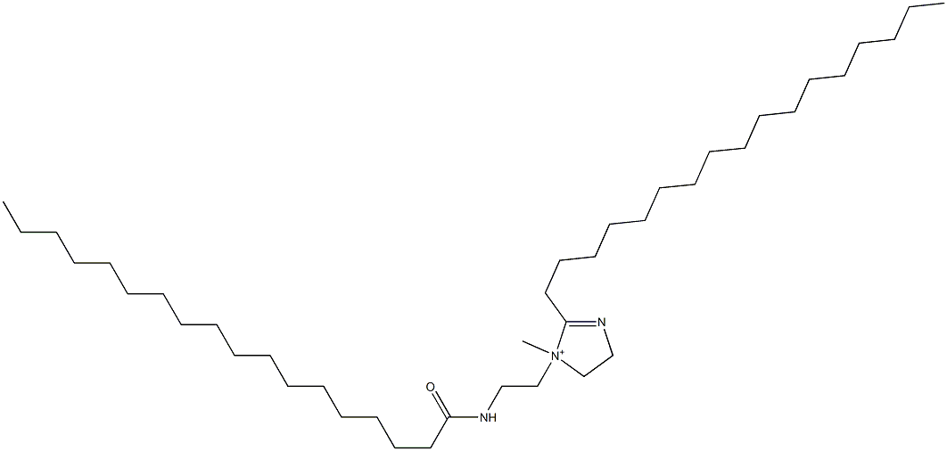 [2-Heptadecyl-4,5-dihydro-1-methyl-1-[2-[(1-oxooctadecyl)amino]ethyl]-1H-imidazol]-1-ium 结构式