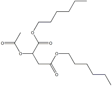 2-Acetyloxybutanedioic acid dihexyl ester 结构式