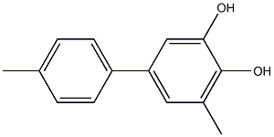 3-Methyl-5-(4-methylphenyl)benzene-1,2-diol 结构式