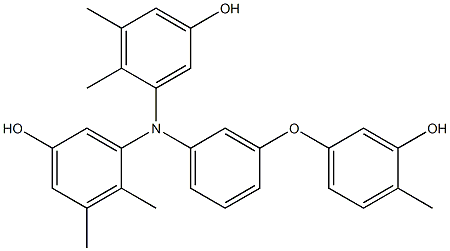 N,N-Bis(5-hydroxy-2,3-dimethylphenyl)-3-(3-hydroxy-4-methylphenoxy)benzenamine 结构式