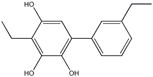 3-Ethyl-6-(3-ethylphenyl)benzene-1,2,4-triol 结构式