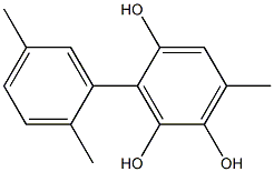 3-(2,5-Dimethylphenyl)-6-methylbenzene-1,2,4-triol 结构式