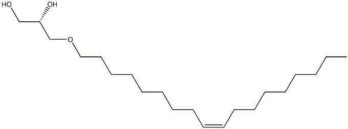 [S,(-)]-3-O-[(Z)-9-Octadecenyl]-D-glycerol 结构式