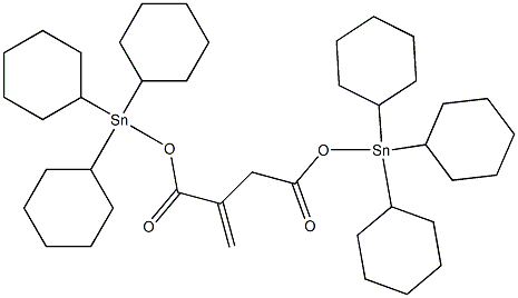 2-Propene-1,2-dicarboxylic acid bis(tricyclohexylstannyl) ester 结构式