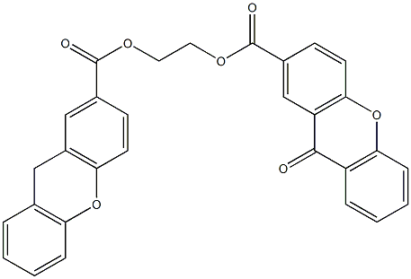 9-Oxo[2,2'-[ethylenebis(oxycarbonyl)]bis[9H-xanthene]] 结构式