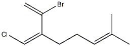 2-Bromo-3-[(Z)-chloromethylene]-7-methyl-1,6-octadiene 结构式