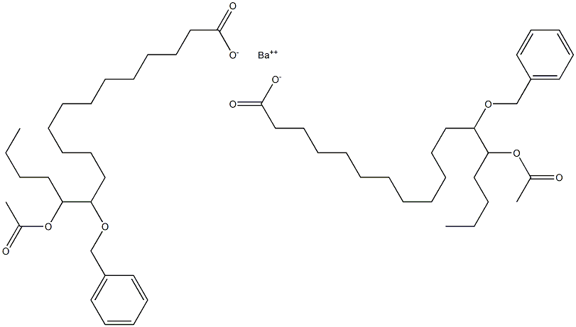 Bis(13-benzyloxy-14-acetyloxystearic acid)barium salt 结构式