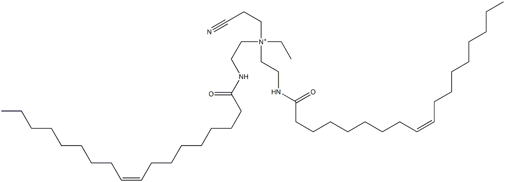 2-Cyano-N-ethyl-N,N-bis[2-[[(Z)-1-oxo-9-octadecenyl]amino]ethyl]ethanaminium 结构式