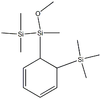 5-(1-Methoxy-1,2,2,2-tetramethyldisilanyl)-6-(trimethylsilyl)cyclohexa-1,3-diene 结构式