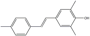 4-[(E)-2-(4-Methylphenyl)ethenyl]-2,6-dimethylphenol 结构式