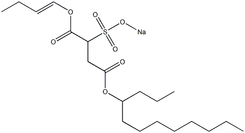 2-(Sodiosulfo)succinic acid 4-dodecyl 1-(1-butenyl) ester 结构式
