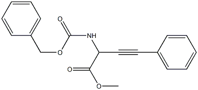 2-Benzyloxycarbonylamino-4-phenyl-3-butynoic acid methyl ester 结构式