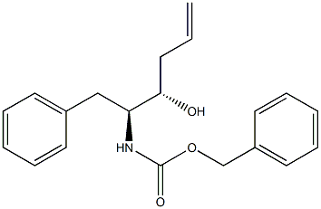 N-[(1S,2S)-1-Benzyl-2-hydroxy-4-pentenyl]carbamic acid benzyl ester 结构式