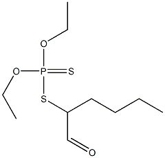 Dithiophosphoric acid O,O-diethyl S-(1-oxohexan-2-yl) ester 结构式