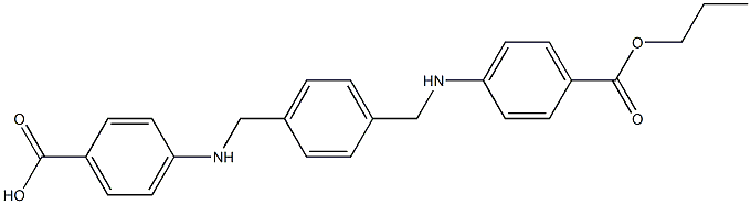 4,4'-[p-Phenylenebis(methylene)bis(imino)]bis[benzoic acid propyl] ester 结构式