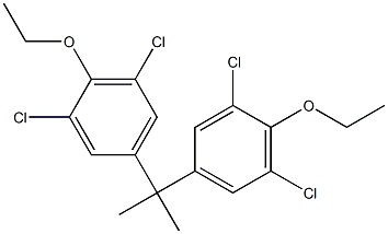 2,2-Bis(3,5-dichloro-4-ethoxyphenyl)propane 结构式