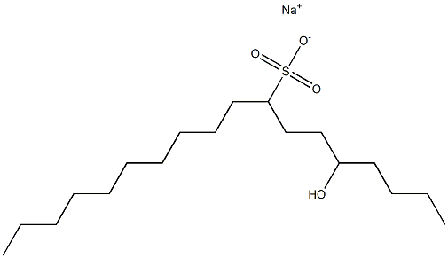 5-Hydroxyoctadecane-8-sulfonic acid sodium salt 结构式