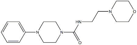 4-Phenyl-N-(2-morpholinoethyl)piperazine-1-carboxamide 结构式