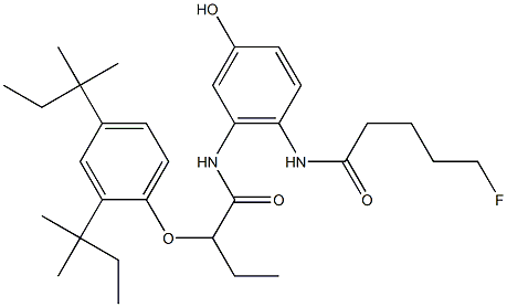 4-(5-Fluoropentanoylamino)-5-[2-(2,4-di-tert-amylphenoxy)butyrylamino]phenol 结构式