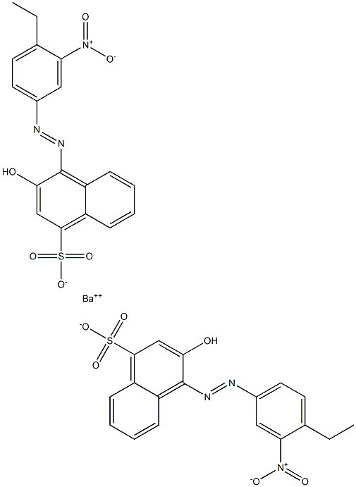 Bis[1-[(4-ethyl-3-nitrophenyl)azo]-2-hydroxy-4-naphthalenesulfonic acid]barium salt 结构式