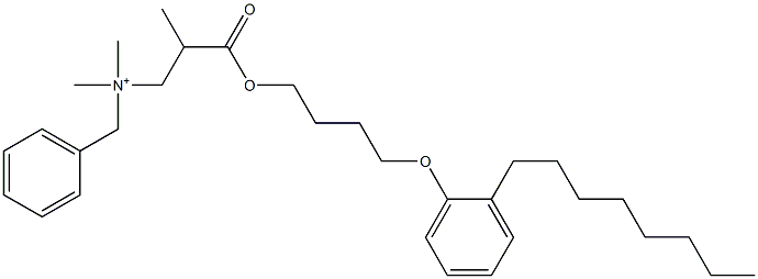 N,N-Dimethyl-N-benzyl-N-[2-[[4-(2-octylphenyloxy)butyl]oxycarbonyl]propyl]aminium 结构式