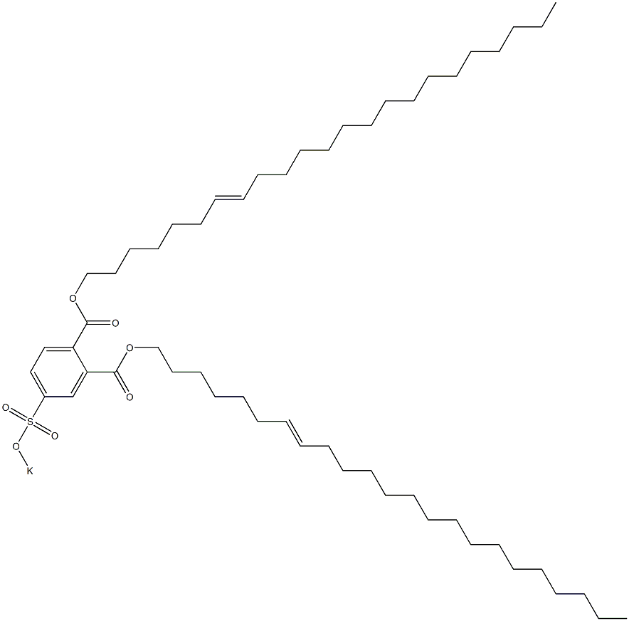 4-(Potassiosulfo)phthalic acid di(7-tricosenyl) ester 结构式