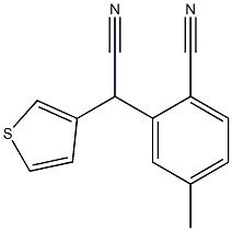 (2-Cyano-5-methylphenyl)(3-thienyl)acetonitrile 结构式