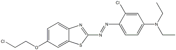 6-(2-Chloroethoxy)-2-[2-chloro-4-(diethylamino)phenylazo]benzothiazole 结构式