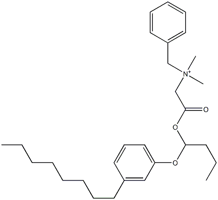 N,N-Dimethyl-N-benzyl-N-[[[1-(3-octylphenyloxy)butyl]oxycarbonyl]methyl]aminium 结构式