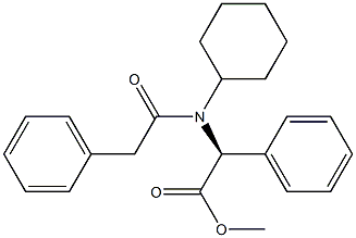 N-Cyclohexyl-2-phenyl-N-(phenylacetyl)glycine methyl ester 结构式