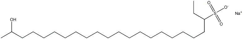 22-Hydroxytricosane-3-sulfonic acid sodium salt 结构式