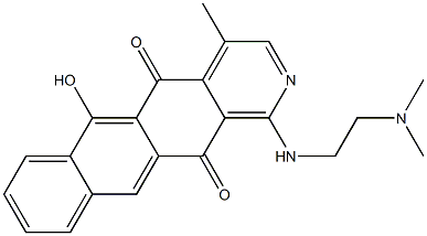 1-[[2-(Dimethylamino)ethyl]amino]-4-methyl-6-hydroxynaphth[2,3-g]isoquinoline-5,12-dione 结构式