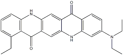 3-(Diethylamino)-8-ethyl-5,12-dihydroquino[2,3-b]acridine-7,14-dione 结构式